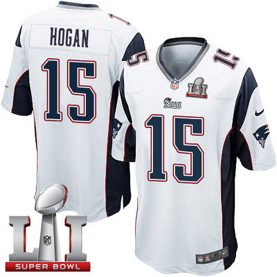 Nike Patriots #15 Chris Hogan White Super Bowl LI 51 Youth Stitched NFL New Elite Jersey