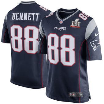 Youth New England Patriots Martellus Bennett Nike Navy Super Bowl LI Bound Game Jersey