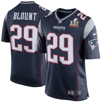 Youth New England Patriots LeGarrette Blount Nike Navy Super Bowl LI Bound Game Jersey
