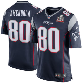 Youth New England Patriots Danny Amendola Nike Navy Super Bowl LI Bound Game Jersey