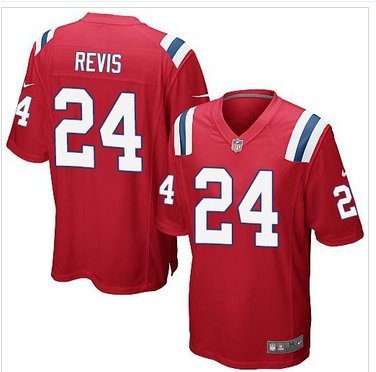 Youth New Patriots #24 Darrelle Revis Red Alternate Stitched NFL Elite Jersey