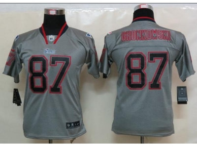 Youth NEW New England Patriots 87 Rob Gronkowski Lights Out Grey Elite Jerseys Youth NEW New England Patriots 87 Rob Gronkowski Lights Out Grey Elite Jerseys
