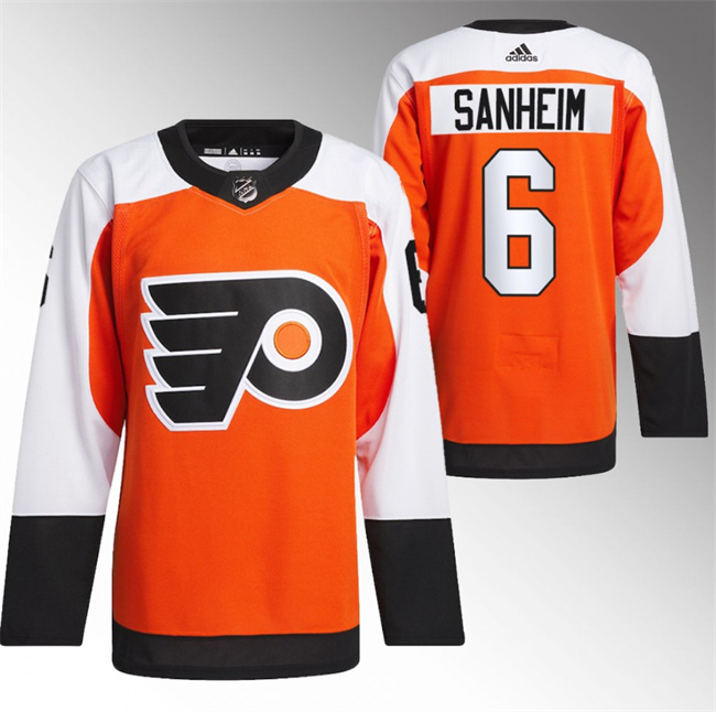 Men's Philadelphia Flyers #6 Travis Sanheim 2023 24 Orange Stitched Jersey Men's Philadelphia Flyers #6 Travis Sanheim 2023 24 Orange Stitched Jersey
