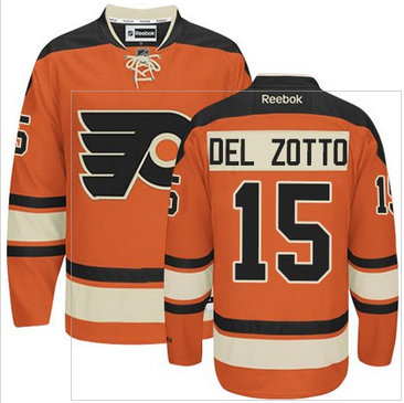 Philadelphia Flyers #15 Michael Del Zotto Orange Alternate Stitched NHL Jersey