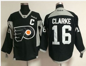 Philadelphia Flyers #16 Bobby Clarke Black Practice Stitched NHL Jersey