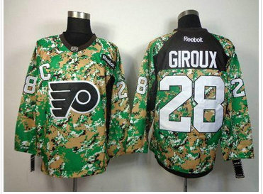 Philadelphia Flyers #28 Claude Giroux Camo Veterans Day Practice NHL Jersey Philadelphia Flyers #28 Claude Giroux Camo Veterans Day Practice NHL Jersey