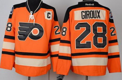 Philadelphia Flyers 28 Claude Giroux Orange Winter Classic NHL Jerseys C Patch Philadelphia Flyers 28 Claude Giroux Orange Winter Classic NHL Jerseys C Patch