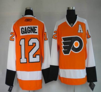 Philadelphia Flyers 12 GAGNE Orange Jerseys Philadelphia Flyers 12 GAGNE Orange Jerseys