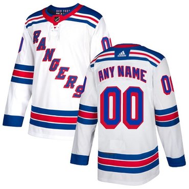 Custom New York Rangers Adidas White Jersey Custom New York Rangers Adidas White Jersey