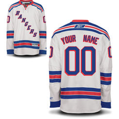 Reebok New York Rangers Men's Premier Away Custom Jersey - White Reebok New York Rangers Men's Premier Away Custom Jersey - White