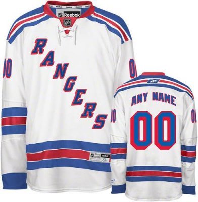 Customized New York Rangers Jersey White Road Man Jersey Customized New York Rangers Jersey White Road Man Jersey