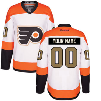 Men's Philadelphia Flyers Reebok White 3rd Premier Custom Jersey Men's Philadelphia Flyers Reebok White 3rd Premier Custom Jersey