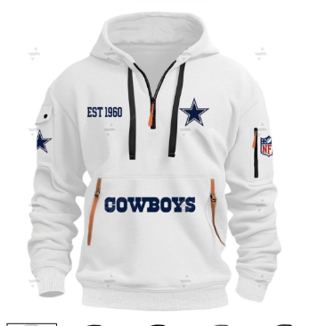 Men's Dallas Cowboys White Pullover Hoodie