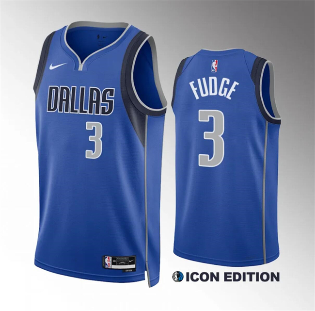 Men's Dallas Mavericks #3 Alex Fudge Blue Icon Edition Stitched Basketball Jersey Men's Dallas Mavericks #3 Alex Fudge Blue Icon Edition Stitched Basketball Jersey