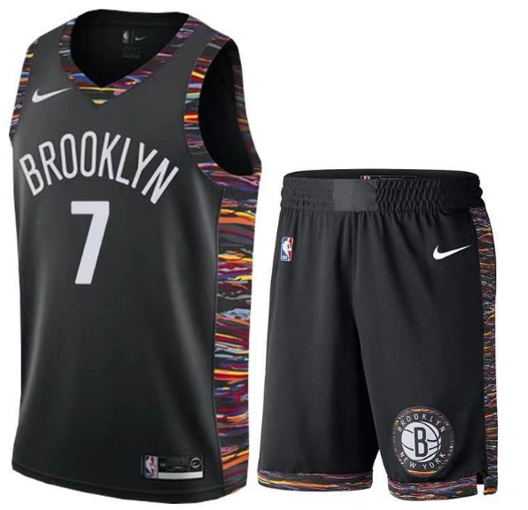 Nets 7 Kevin Durant Black City Edition Nike Swingman Jersey(With Shorts) Nets 7 Kevin Durant Black City Edition Nike Swingman Jersey(With Shorts)