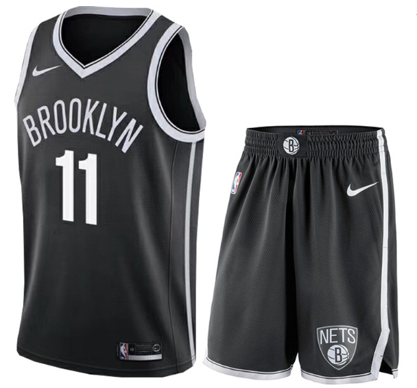 Nets 11 Kyrie Irving Black Nike Swingman Jersey(With Shorts) Nets 11 Kyrie Irving Black Nike Swingman Jersey(With Shorts)