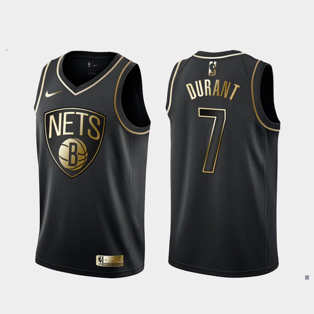 Nets 7 Kevin Durant Black Gold Nike Swingman Jersey Nets 7 Kevin Durant Black Gold Nike Swingman Jersey