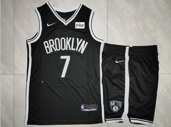 Nets 7 Kevin Durant Black Nike Swingman Jersey(With Shorts) Nets 7 Kevin Durant Black Nike Swingman Jersey(With Shorts)