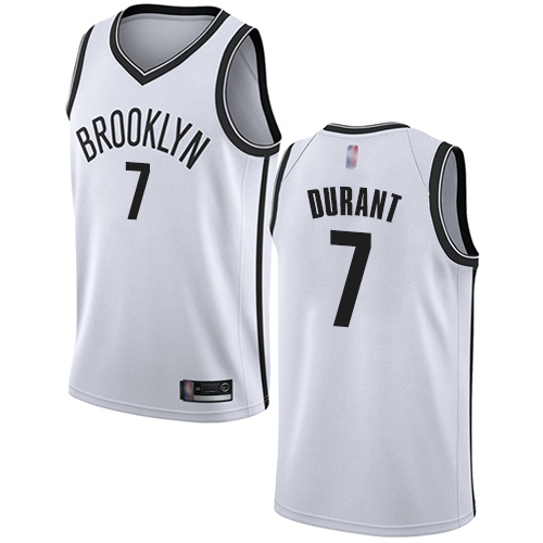 Nets #7 Kevin Durant White Basketball Swingman Association Edition Jersey Nets #7 Kevin Durant White Basketball Swingman Association Edition Jersey