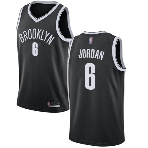 Nets #6 DeAndre Jordan Black Basketball Swingman Icon Edition Jersey Nets #6 DeAndre Jordan Black Basketball Swingman Icon Edition Jersey