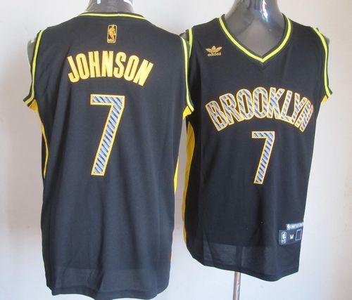 Nets #7 Joe Johnson Black Electricity Fashion Stitched NBA Jersey Nets #7 Joe Johnson Black Electricity Fashion Stitched NBA Jersey