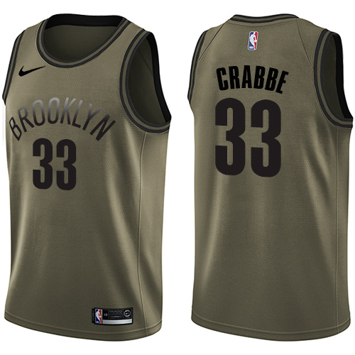 Nike Nets #33 Allen Crabbe Green Salute to Service NBA Swingman Jersey Nike Nets #33 Allen Crabbe Green Salute to Service NBA Swingman Jersey