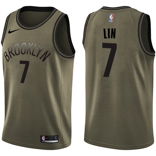 Nike Nets #7 Jeremy Lin Green Salute to Service NBA Swingman Jersey Nike Nets #7 Jeremy Lin Green Salute to Service NBA Swingman Jersey