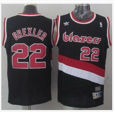 Portland Trail Blazers #22 Clyde Drexler Black Soul Swingman Throwback Stitched NBA Jersey