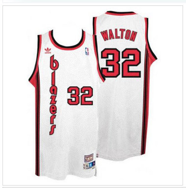 Portland Trail Blazers #32 Bill Walton White Throwback Stitched NBA Jersey Portland Trail Blazers #32 Bill Walton White Throwback Stitched NBA Jersey