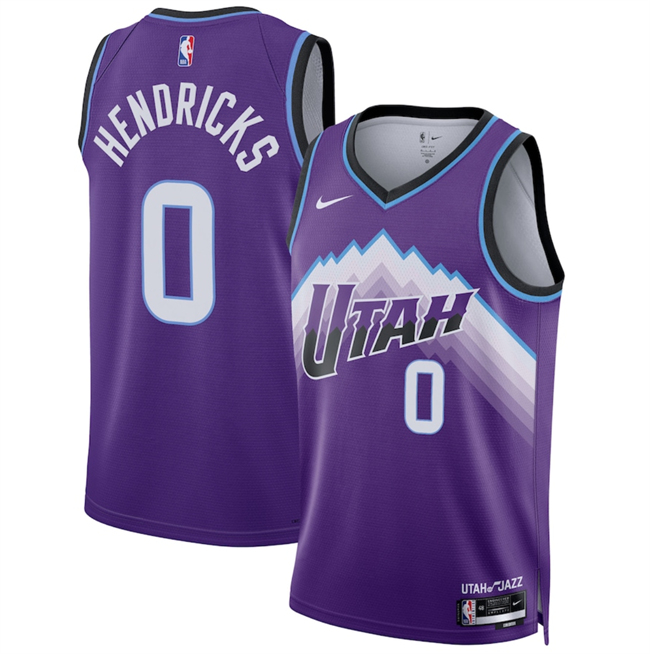 Men's Utah Jazz #0 Taylor Hendricks Purple 2025 Icon Edition Stitched Basketball Jersey Men's Utah Jazz #0 Taylor Hendricks Purple 2025 Icon Edition Stitched Basketball Jersey
