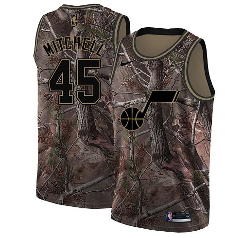 Nike Jazz #45 Donovan Mitchell Camo NBA Swingman Realtree Collection Jersey