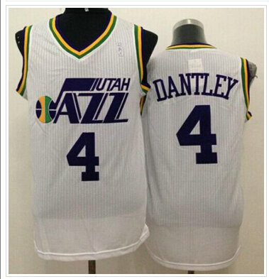 Utah Jazz #4 Adrian Dantley White Throwback Stitched NBA Jersey Utah Jazz #4 Adrian Dantley White Throwback Stitched NBA Jersey