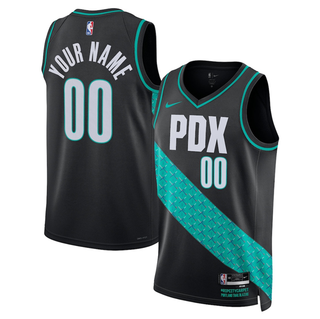 Men's Portland Trail Blazers Active Player Custom Black 2025 26 City Edition Edition Stitched Basketball Jersey Men's Portland Trail Blazers Active Player Custom Black 2025 26 City Edition Edition Stitched Basketball Jersey