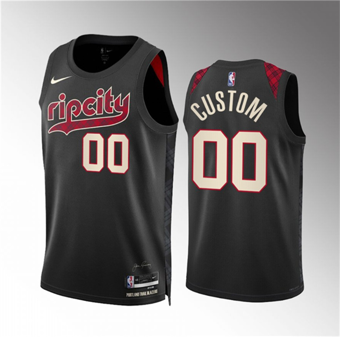 Men's Portland Trail Blazers Active Player Custom Black 2023 24 City Edition Stitched Basketball Jersey Men's Portland Trail Blazers Active Player Custom Black 2023 24 City Edition Stitched Basketball Jersey
