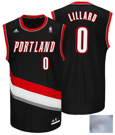 Portland Trail Blazers Damian Lillard Adidas Black CustomizedSwingman Jersey Portland Trail Blazers Damian Lillard Adidas Black CustomizedSwingman Jersey