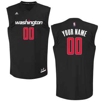 Men's Washington Wizards adidas Black Custom Chase Jersey Men's Washington Wizards adidas Black Custom Chase Jersey