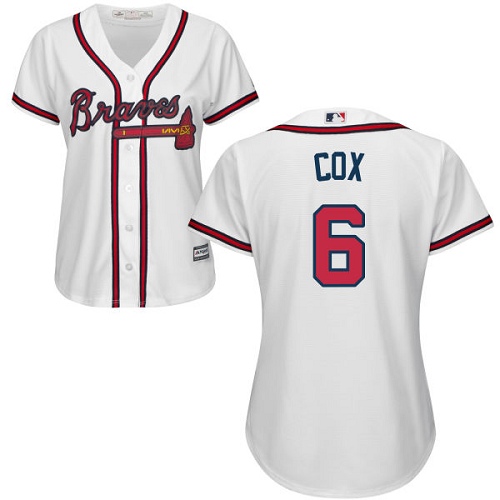 Braves #6 Bobby Cox White Home Women's Stitched MLB Jersey Braves #6 Bobby Cox White Home Women's Stitched MLB Jersey