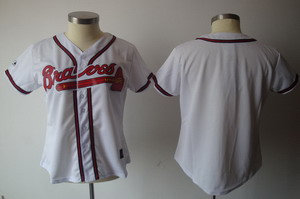 Women Atlanta Braves Blank Jerseys White Women Atlanta Braves Blank Jerseys White