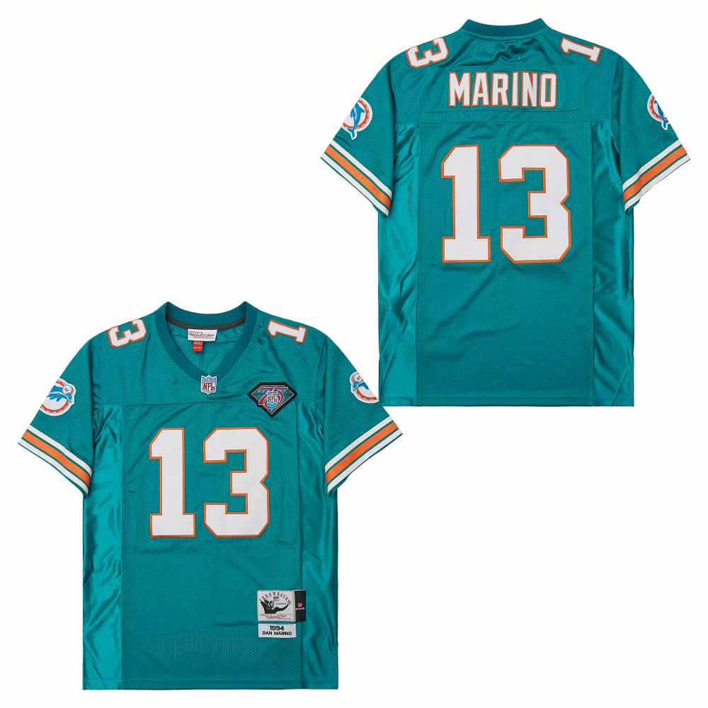 Mitchell And Ness Dolphins #13 Throwback Stitched NFL Jersey 1