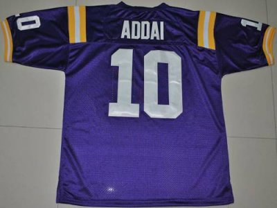 LSU Tigers #10 Joseph Addai Purple Embroidered NCAA Jersey LSU Tigers #10 Joseph Addai Purple Embroidered NCAA Jersey