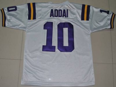 LSU Tigers #10 Joseph Addai White Embroidered NCAA Jersey LSU Tigers #10 Joseph Addai White Embroidered NCAA Jersey