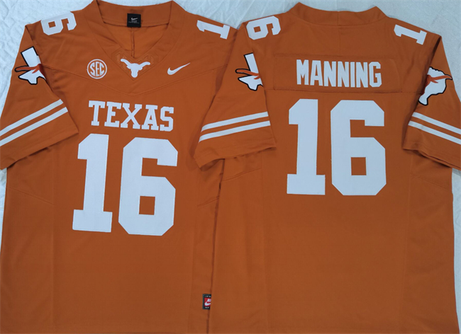 Men's Texas Longhorns #16 Peyton Manning Orange F.U.S.E Stitched Jersey Men's Texas Longhorns #16 Peyton Manning Orange F.U.S.E Stitched Jersey