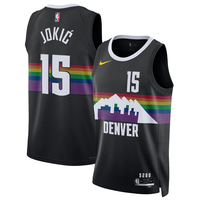 Men's Denver Nuggets #15 Nikola Joki? Black 2025 26 City Edition Stitched Basketball Jersey Men's Denver Nuggets #15 Nikola Joki? Black 2025 26 City Edition Stitched Basketball Jersey