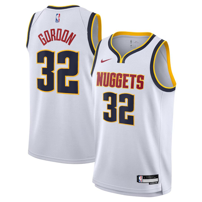 Men's Denver Nuggets #32 Aaron Gordon White 2024 Association Edition Stitched Basketball Jersey Men's Denver Nuggets #32 Aaron Gordon White 2024 Association Edition Stitched Basketball Jersey