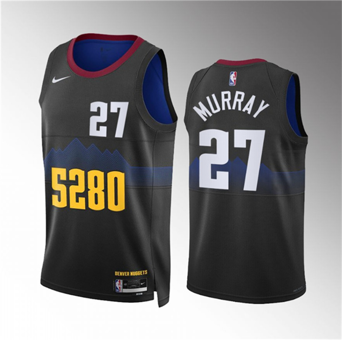 Men's Denver Nuggets #27 Jamal Murray Black 2023 City Edition Stitched Basketball Jersey Men's Denver Nuggets #27 Jamal Murray Black 2023 City Edition Stitched Basketball Jersey