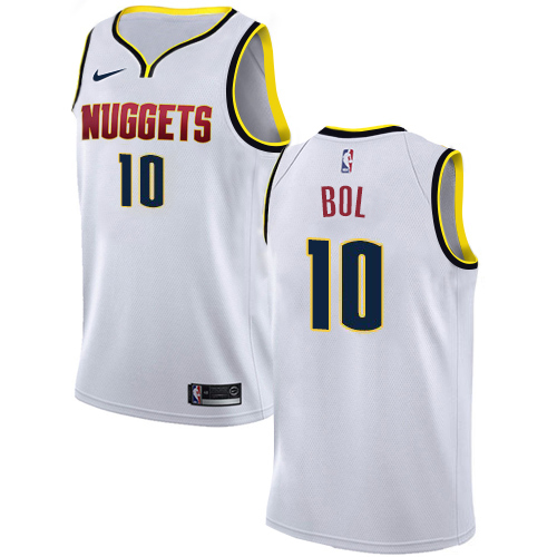 Nike Nuggets #10 Bol Bol White NBA Swingman Association Edition Jersey