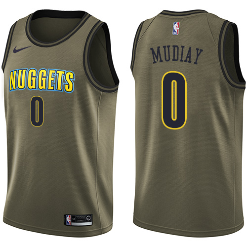Nike Nuggets #0 Emmanuel Mudiay Green Salute to Service NBA Swingman Jersey Nike Nuggets #0 Emmanuel Mudiay Green Salute to Service NBA Swingman Jersey