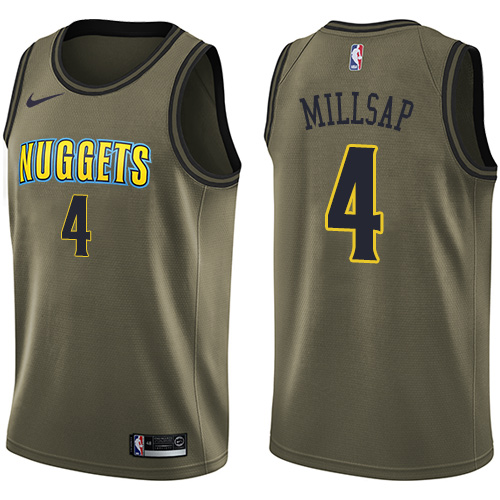 Nike Nuggets #4 Paul Millsap Green Salute to Service NBA Swingman Jersey Nike Nuggets #4 Paul Millsap Green Salute to Service NBA Swingman Jersey