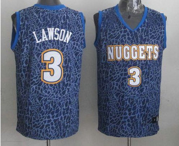 Denver Nuggets #3 Ty Lawson Dark Blue Crazy Light NBA Jersey Denver Nuggets #3 Ty Lawson Dark Blue Crazy Light NBA Jersey