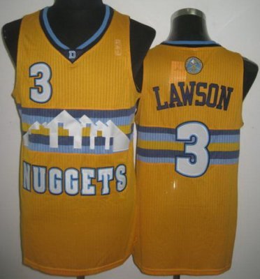 Denver Nuggets 3 Lawson Yellow Revolution 30 NBA Basketball Jerseys Denver Nuggets 3 Lawson Yellow Revolution 30 NBA Basketball Jerseys